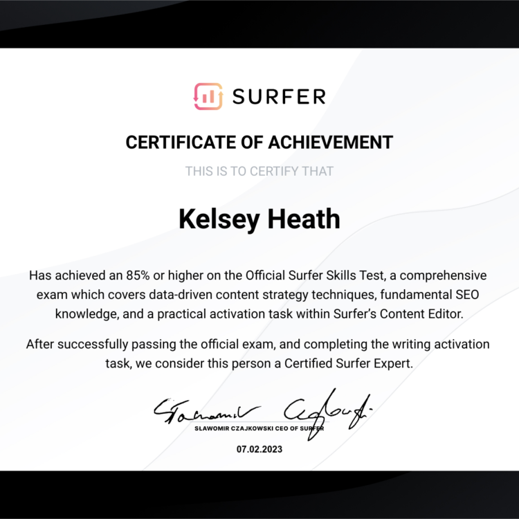 Certified Surfer Expert